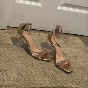 Clear Heel Strap Shoe